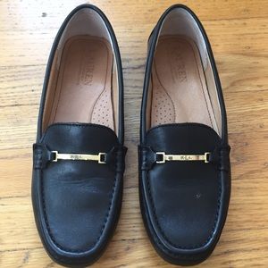 Black, like new Ralph Lauren driving mocassins.